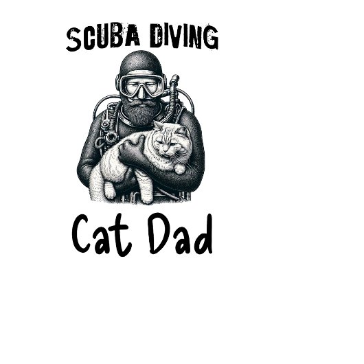 Scuba Diving Cat Vater T-Shirt