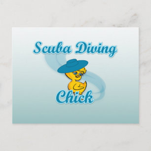 Scuba Diving Chick #3 Postkarte