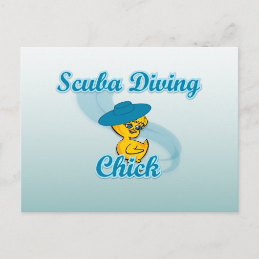 Scuba Diving Chick #3 Postkarte (Vorderseite)
