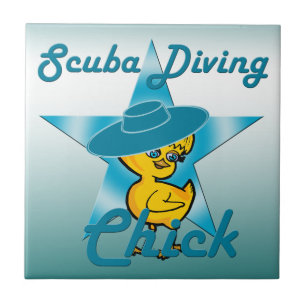 Scuba Diving Chick #7 Fliese