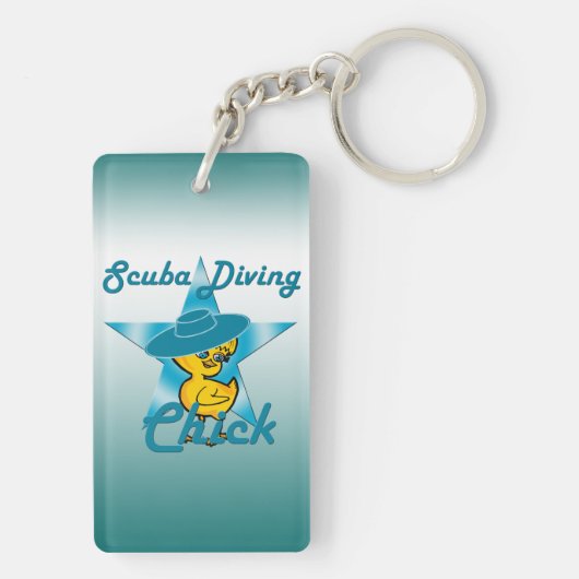 Scuba Diving Chick #7 Schlüsselanhänger (Rückseite)