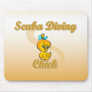 Scuba Diving Chick Mousepad