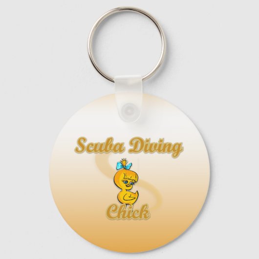 Scuba Diving Chick Schlüsselanhänger (Vorderseite)