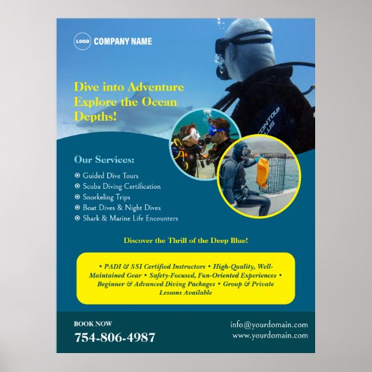 Scuba Diving Course Custom Poster (Vorne)