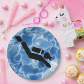 Scuba Diving Design Paper Party Plate Pappteller (Party)