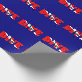 Scuba Diving DIVE Geschenkpapier (Ecke)