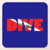 Scuba Diving DIVE Rechteckiger Pappuntersetzer (Vorderseite)