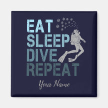 Scuba Diving Eat Sleep Dive Wiederholung Sprichwor