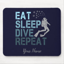 Scuba Diving Eat Sleep Dive Wiederholung Sprichwor