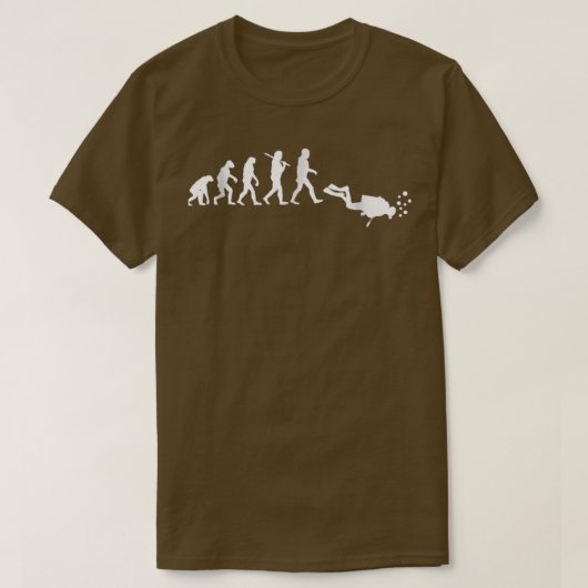 Scuba Diving Evolution Freedive Funny Dive Ozean T-Shirt (Design vorne)