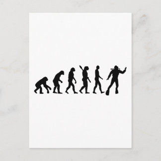Scuba Diving Evolution Postkarte