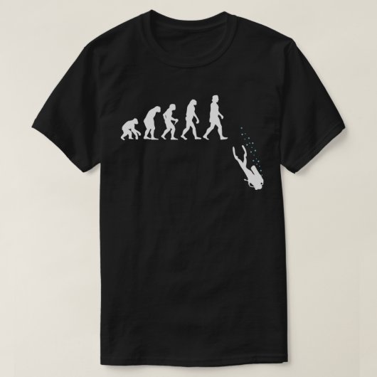 Scuba Diving Evolution Underwater Scuba Diver Gift T-Shirt (Design vorne)