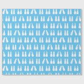 Scuba Diving Fins auf hellblauen Fun Flippers Geschenkpapier (Flach)