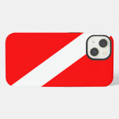 Scuba Diving Flag iPhone Hülle (Rückseite (Horizontal))