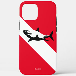 Scuba Diving Flag mit Haifisch Personalisiert Case-Mate iPhone Hülle