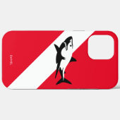 Scuba Diving Flag mit Haifisch Personalisiert Case-Mate iPhone Hülle (Rückseite (Horizontal))