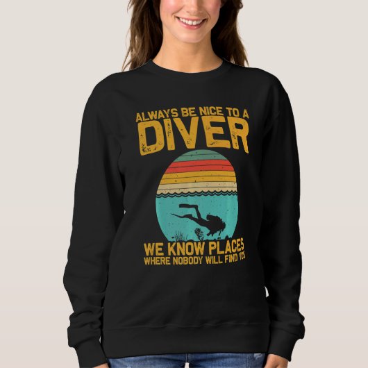 Scuba Diving For Men Women Underwater Divers Sweatshirt (Vorderseite)