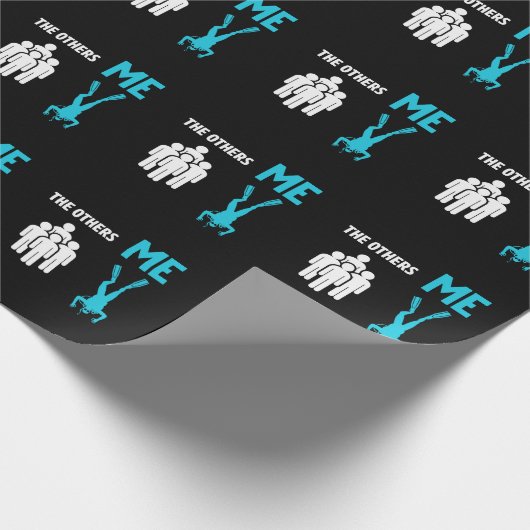 Scuba Diving Funny Diver Geschenkpapier (Ecke)
