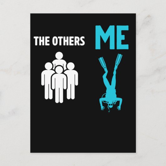 Scuba Diving Funny Diver Postkarte (Vorderseite)