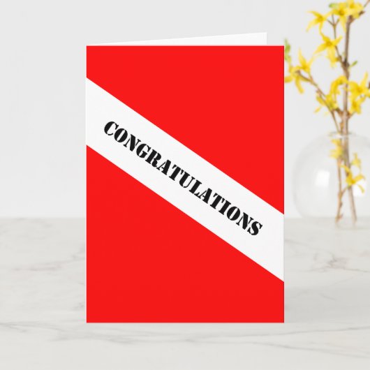 Scuba Diving Gratulation Karte (Gelbe Blume)