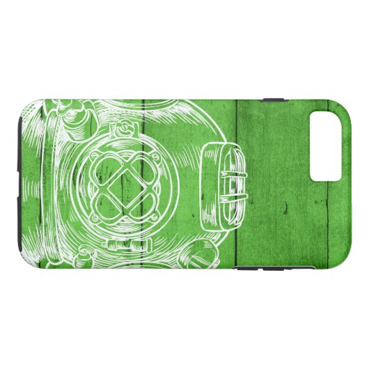 Scuba diving green iPhone 8Plus/7 Plus Case (Rückseite (Horizontal))