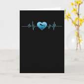 Scuba Diving Heart Beat Karte (Gelbe Blume)