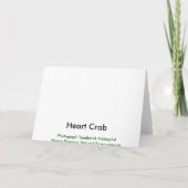 Scuba Diving Heart Crab - Karte (Rückseite)