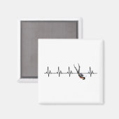 SCUBA Diving Heartbeat Magnet (Vorderseite/Rückseite)
