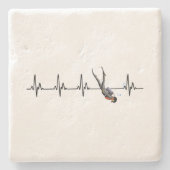 SCUBA Diving Heartbeat Steinuntersetzer (Vorderseite)
