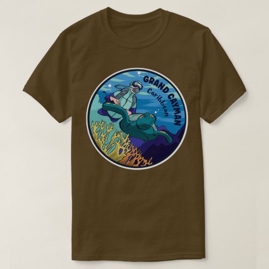 Scuba Diving in Grand Cayman Karibik T-Shirt (Design vorne)