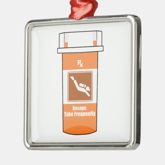 Scuba Diving Is My Drug Ornament Aus Metall (Links)