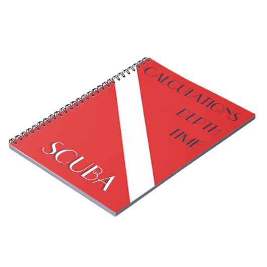 SCUBA DIVING LOG BOOK , DIVERS DEPTH BERECHNUNGEN NOTIZBLOCK (Linke Seite)
