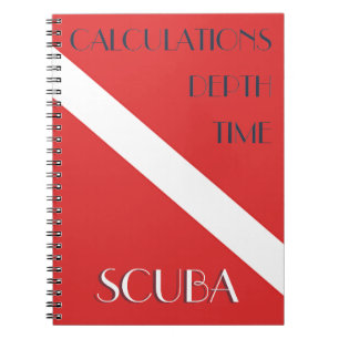 SCUBA DIVING LOG BOOK , DIVERS DEPTH BERECHNUNGEN NOTIZBLOCK