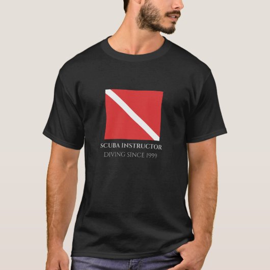 Scuba Diving-Logo - T - Shirt der roten, weißen Fl (Vorderseite)