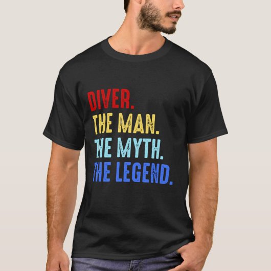 Scuba Diving Man Myth Legend Diver Funny Geschenk T-Shirt (Vorderseite)