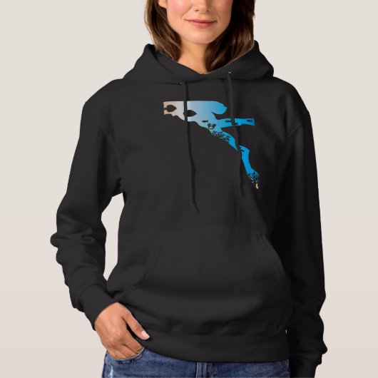 Scuba Diving Marine Diver Aquatic Ocean Dive Reefs Hoodie (Vorderseite)