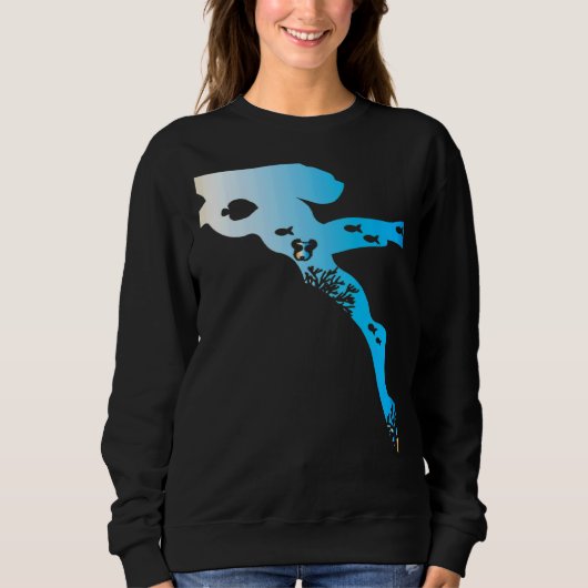 Scuba Diving Marine Diver Aquatic Ocean Dive Reefs Sweatshirt (Vorderseite)