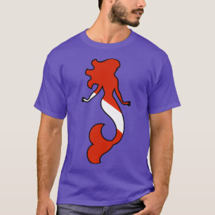 Scuba Diving Meerjungfrau Tauchfahne T-Shirt