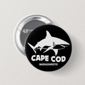 Scuba Diving Mit großen weißen Haien - Cape Cod Button (Vorne & Hinten)
