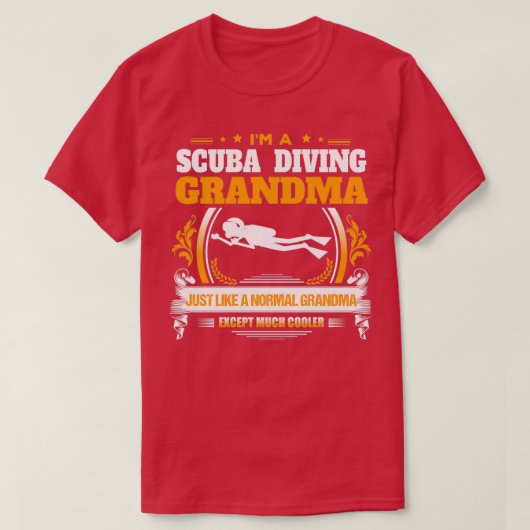 Scuba Diving Oma Weihnachtsgeschenk oder Geburtsta T-Shirt (Design vorne)