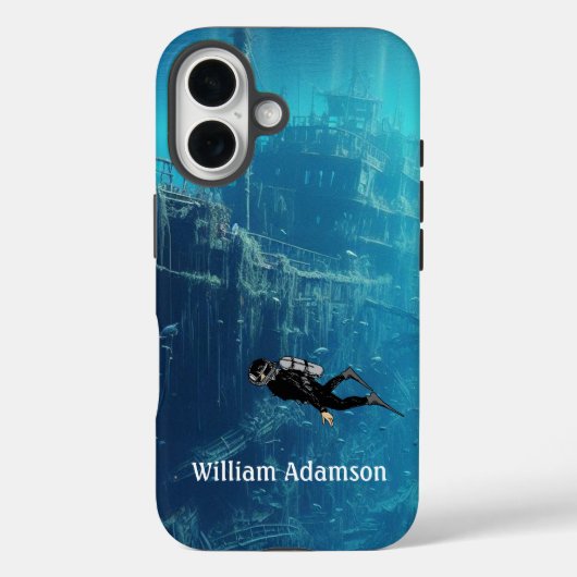 Scuba Diving on Sunken Ship personalisieren Case-Mate iPhone Hülle (Rückseite)