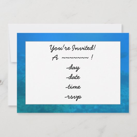 Scuba Diving Ostereier Einladung (Rückseite)