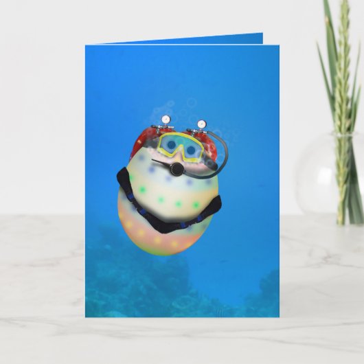 Scuba Diving Ostereier Feiertagskarte (Vorderseite)