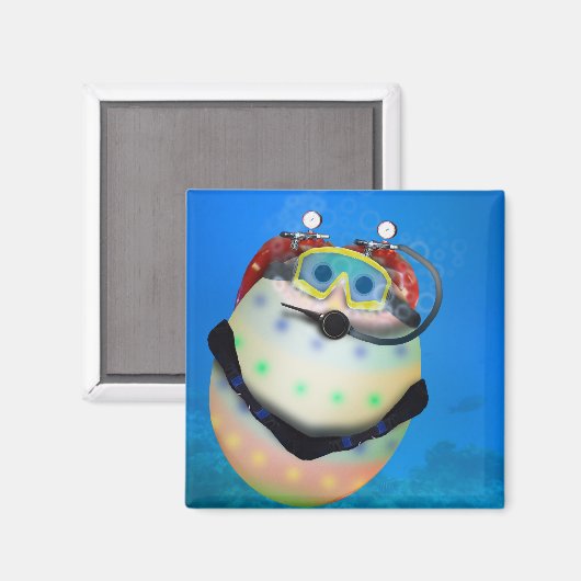 Scuba Diving Ostereier Magnet (Vorderseite/Rückseite)