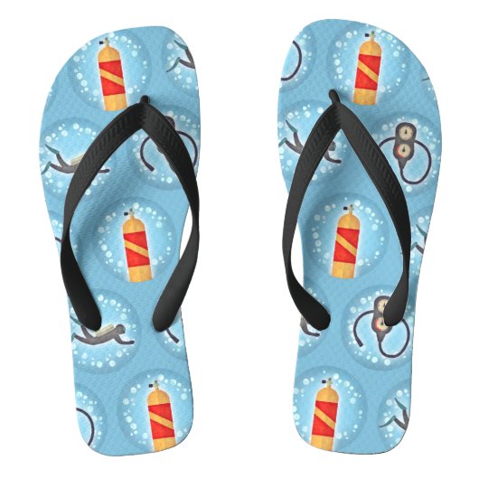 Scuba Diving Pattern - Niedliches Thema Badesandalen (Fußbett)