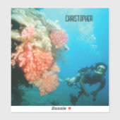 Scuba Diving Personalisiert Aufkleber (Blatt)