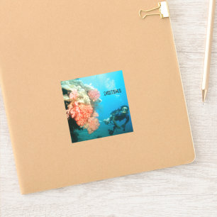 Scuba Diving Personalisiert Aufkleber