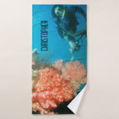 Scuba Diving Personalisiert Badehandtuch (Badehandtuch)