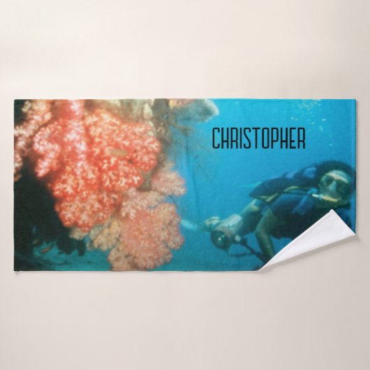 Scuba Diving Personalisiert Badehandtuch (Badehandtuch)