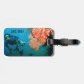 Scuba Diving Personalisiert Gepäckanhänger (Rückseite horizontal)